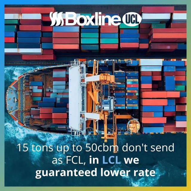 15 tons up to 50cbm don't send as FCL, in LCL we guaranteed lower rate