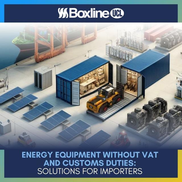 Energy equipment without VAT and customs duties
