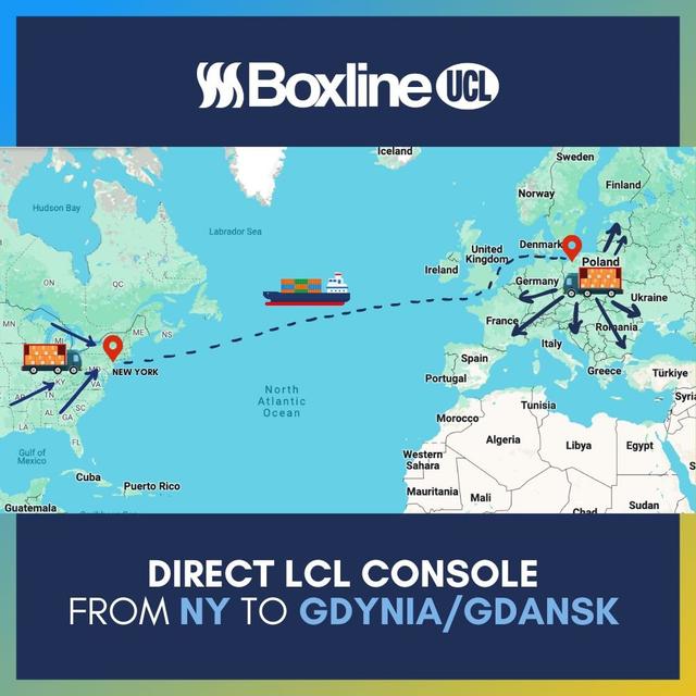 NEW! LCL console from NY to Gdynia/Gdansk!